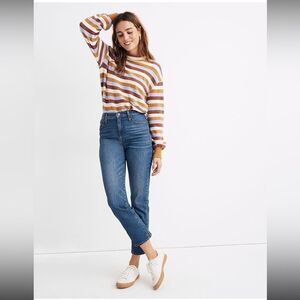 madewell classic straight leg jeans in coldbrook wash